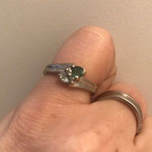 Emerald and Aquamarine ring